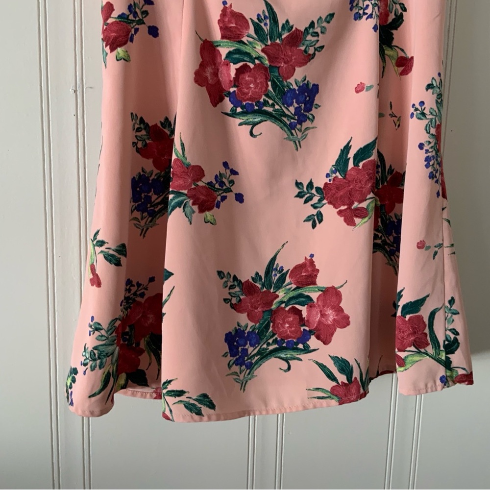 Abercrombie & Fitch Pink Floral Strapless Dress - Picture 7 of 7